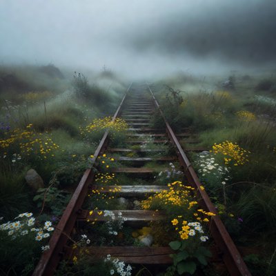 End of the Line - The terminus buffers at a small rural station where the rails finally stop.